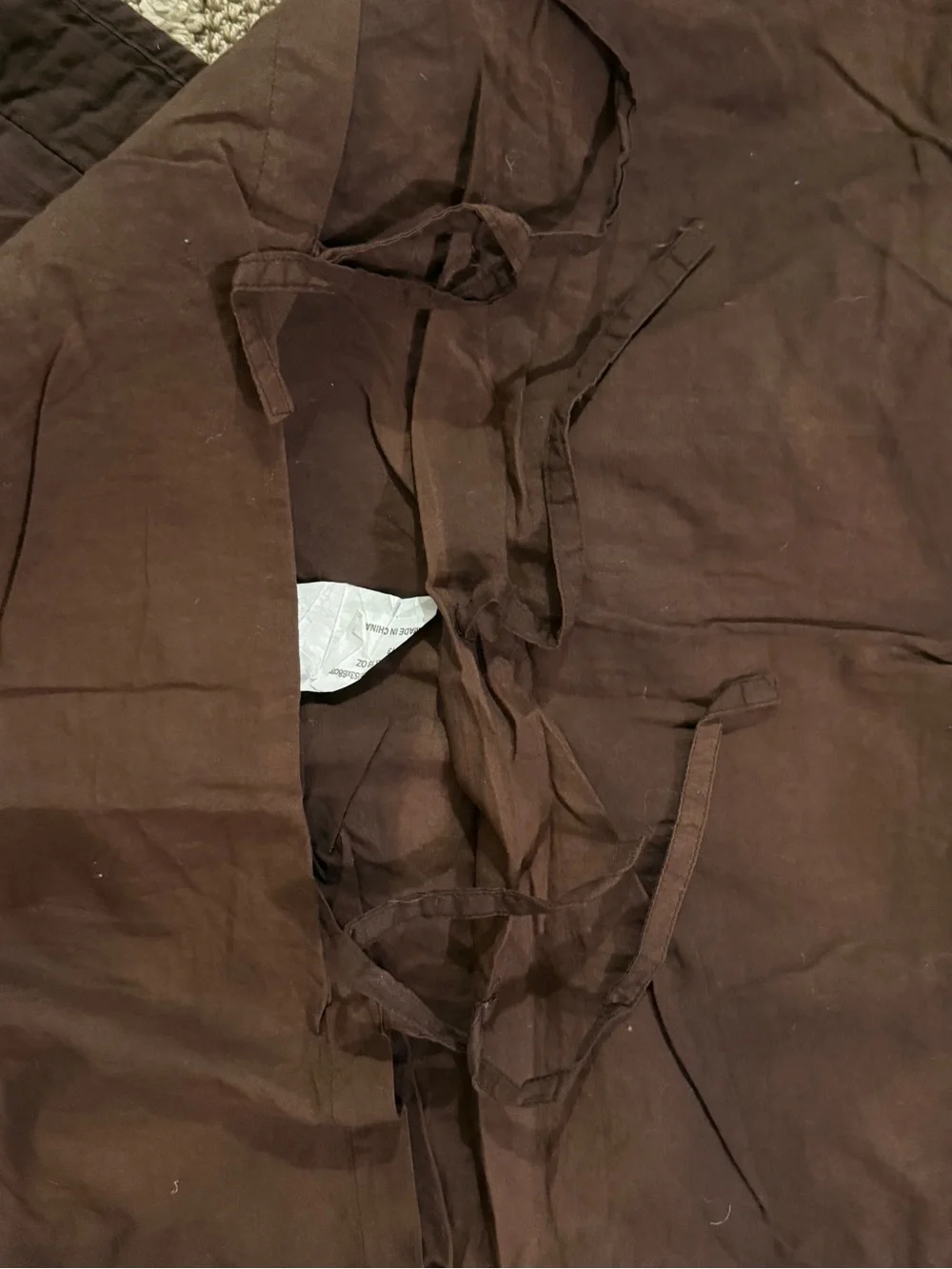 Earl & Wilson Textured Woven Sham Pillow Case , 100% Brown Cotton 21x27